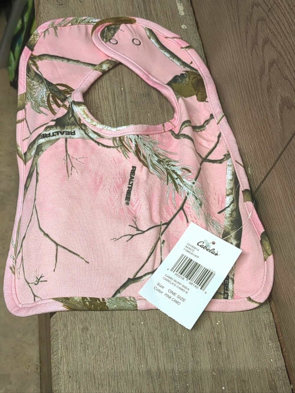 Cabelas Pink Realtree Baby Bib